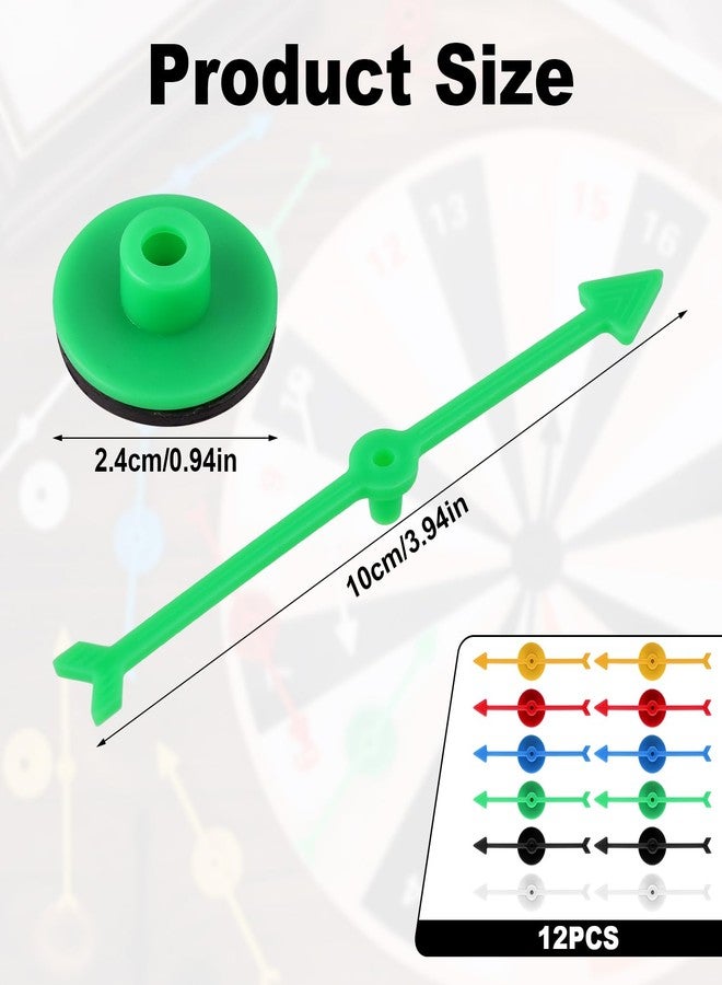 XIHIRCD 12pcs Game Spinners, 3.94 Inch Plastic Arrow Game Spinners, 6 Colors Table Top Board Game Spinner, Magnetic Twister Spinning Replacement for Classroom Whiteboard Activities DIY Projects - Image 2